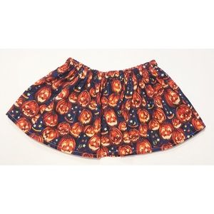 OOAK Handmade Halloween pumpkin baby girl skirt